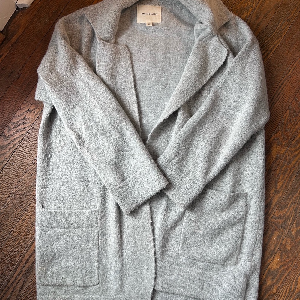Thread & Supply Light Gray Women's Blazer